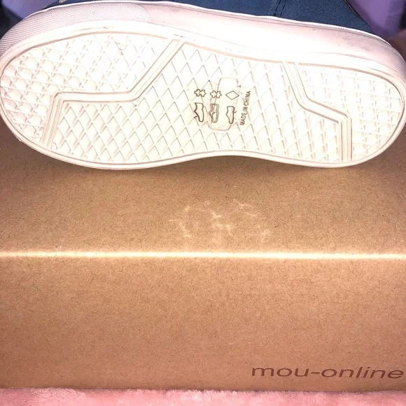 Mou Mini Summer Eskimo Sneakers Blue - NEW
